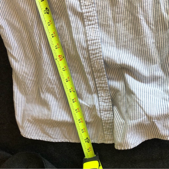 Lands end canvas blue stripped shirt - Picture 2 of 5